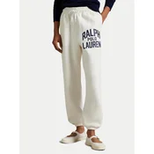 Polo Ralph Lauren Spodnji del trenirke 211971758002 Bela Tapered Fit