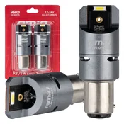 Avtomobilske LED žarnice AMiO P21/5W, bele, 12V/24V