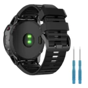 Pašček za Garmin Fenix 5 6 7 8 47mm PRO Solar Instinct črn QUICKFIT 22mm