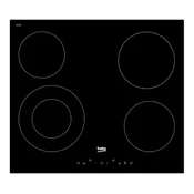 Beko Ugradna ploca HIC 64402 T, Staklo-keramicka, 4 zone kuvanja, Crna