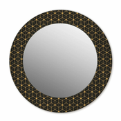 tulup.si Okroglo stensko okrasno ogledalo Šesterokotna geometrija fi 100 cm