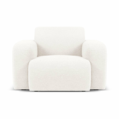 Bijela fotelja od bouclé tkanine Molino – Micadoni Home