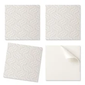 shumee Paket vinilnih ploščic z geometrijskimi valovi za kuhinjo ali kopalnico 9x30x30 cm