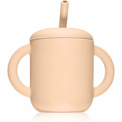Mushie Training Cup with Straw skodelica s slamico Blush 175 ml