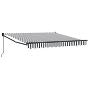 vidaXL Zložljiva tenda antracit in bela 3x2,5 m blago in aluminij