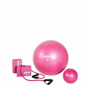 Lanaform Balance & Pilates set pomagala za vježbanje, 5 komada, roza