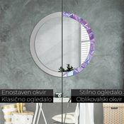 tulup.si Okroglo stensko okrasno ogledalo Izvleček nadrealističnega fi 90 cm