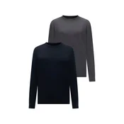 JACK & JONES Pulover JJEBASIC marine/temno siva