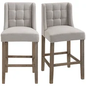 Homestar Set barskih stolov 2 kosa 47x50x101 cm siva