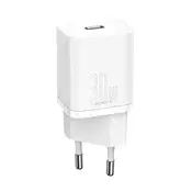 BASEUS Adapter hišni punjač 220V Super-SI Quick Charge 30W ulaz Type C - Original (EU Blister) - bijeli