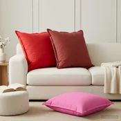 vidaXL Blazina 2 kos HOUTEN Vinorodna rdeča 65 x 65 cm Poliester