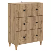vidaXL Predalna omara Artisan hrast 66 x 34,5 x 90 cm Inženirski les
