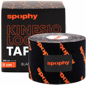 Spophy Kinesiology Tape elasticna traka za mišice, zglobove i ligamente boja Black, 5 cm x 5 m 1 kom