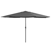 Vrtni suncobran s metalnim stupom 390 cm antracit