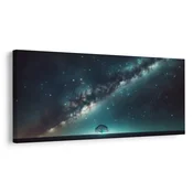 Slika osamljeno drevo življenja ponoči - 80x40