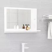 vidaXL Kopalniško ogledalo belo 60x10,5x37 cm iverna plošča
