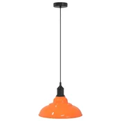 Vidaxl obesek svetilka nastavljiva po višini E27 sijajna oranžna O31cm