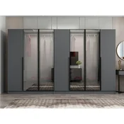 Hanah Home ormar sa reflektujucim staklom Nisa 20599, 315 cm, antracit