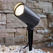 Lucande LED zunanji reflektor Anton, zemeljski trn, antracit, kovina - Sodobni - temno siva