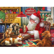 Sunsout - Puzzle Tom Wood - Santas Quilting Workshop - 1 000 kosov