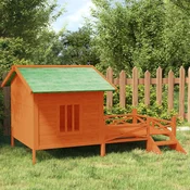 Kucica za pse smeda 159 x 120 x 88,5 cm od masivne borovine