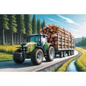 Trefl Gozdni traktor puzzle 100 kosov