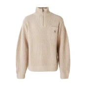 Carhartt WIP Pulover Detroit bež/oranžna/off-bela