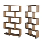 Hanah Home Nilufer Walnut Polica za knjige 90x156x20cm, Smeda