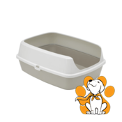 Moderna Maryloo With Rim Warm Grey Large, Otvoreni Toalet Za Macke, Sivi