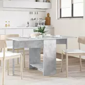 vidaXL Jedilna miza 138 x 70 x 73,5 cm Inženirski les Betonsko siva