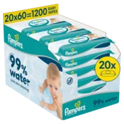 Pampers Total Care Aqua, vlažilni robčki, 1200 kosov