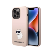 Karl Lagerfeld Karl Lagerfeld Silikonski etui NFT Choupette - iPhone 14 Pro (roza)