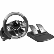 DEFENDER volan FORSAGE GTR (12, USB, sa pedalama, Windows 98/2000 / ME / XP / VISTA / 7), crno-sivi