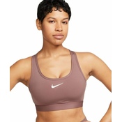 Sportski grudnjak Nike Swoosh Medium Support Non-Padded Sports Bra - smokey mauve/white