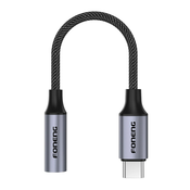USB-C v ženski audio 3.5 mm adapter Foneng BM30 - črn