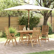 Stolica 4 pcs Smeda 64.5 x 52 x 108 cm Cvrsto teak drvo