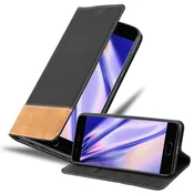 Cadorabo CADORABO Ohišje, združljiv s Huawei v rose Gold Black - Zaščitni pokrov z magnetnim zapiranjem, stoječo funkcijo in režo za kartico, (20586398)