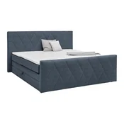 Based Postelja Boxspring Josie-b, Sivomodra, 160x200