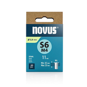 NOVUS Novus Zakovične matice tip S6 M4 x 11 mm jeklo, 20 kos, (5000117459)