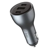 Auto punjac ttec - SmartCharger Duo PD, USB-C/USB-A, 130W, sivi