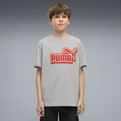 PUMA Essentials Logo Lab Relaxed Graphic Tee Youth, Clothing, Gray Echo, 7-8Y