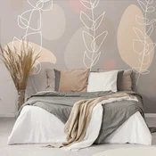 Tapeta minimalistične rastline v čudovitih tonih - 196x270