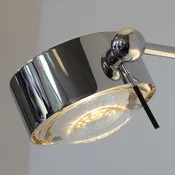 Top Light Stenska svetilka PUK SIDES, 1-svetlobna, 30 cm, krom - Dnevna soba/jedilnica - Dizajn - prozorno, belo matirano - Kovina