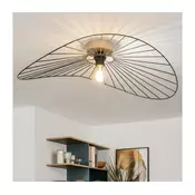 Brilagi - LED pritrjen stropni lestenec CERIA WIRE 1xE27/40W/230V 60x80 cm črna/hrast
