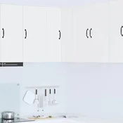 vidaXL Stenska kuhinjska omarica Bela 57 x 57 x 80 cm Konstruiran les