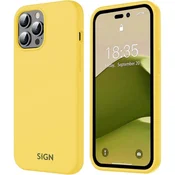 Sign Tekoči silikonski ovitek za iPhone 14 Pro Max - rumen