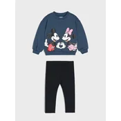 Sinsay - Pamučni komplet: dukserica i helanke Minnie Mouse - mornarsko
