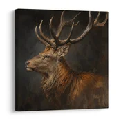 Slika ponosni jelen v mraku - 50x50