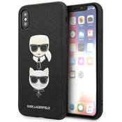 Karl Lagerfeld iPhone XS Max black hardcase Saffiano Ikonik KarlChoupette Head (KLHCI65SAKICKCBK)