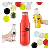 shumee 5x steklenica KUBUŚ 750 ml s potiskom na steklenice za sok, sirup, vodo, mleko